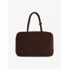 Miu Miu Womens Moro Beau Suede Top Handle Bag In Brown