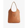 Miu Miu Womens Cognac Ivy Leather Shoulder Bag In Brown