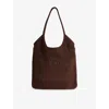 Miu Miu Womens Moro Ivy Suede Shoulder Bag In Brown