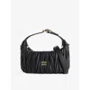 Miu Miu Womens Nero Matelassé Leather Top Handle Bag In Black