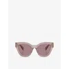 Miu Miu Oversize-frame Sunglasses In Purple