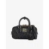 Miu Miu Womens Nero Arcadie Leather Top Handle Bag