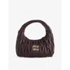 Miu Miu Womens Radica Wander Leather Small Hobo Cross-body Bag