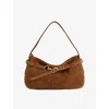Miu Miu Womens Rovere Aventure Suede Top Handle Bag In Brown