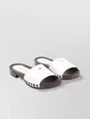 Miu Miu Leather Logo Slide Clogs