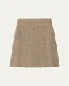 Miu Miu Wool A-line Skirt In Brown