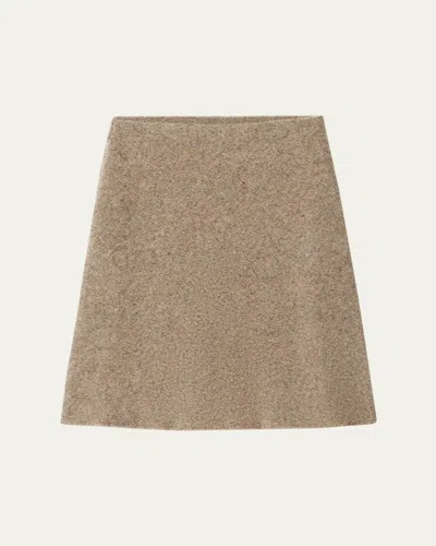 Miu Miu Wool A-line Skirt In Brown