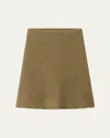Miu Miu Wool A-line Skirt In Green