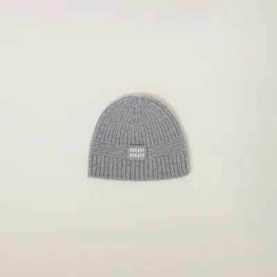 MIU MIU WOOL AND CASHMERE BEANIE