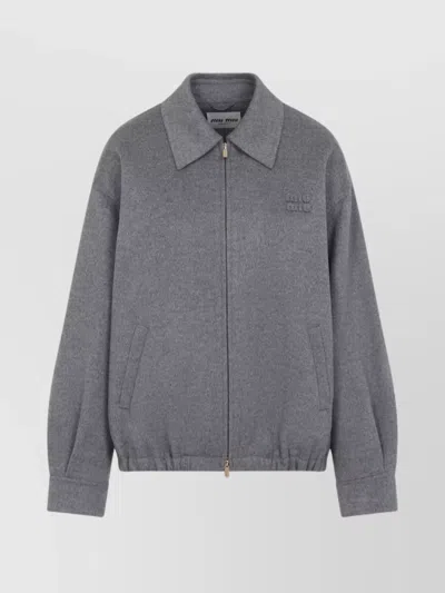 MIU MIU WOOL AND CASHMERE BLEND JACKET