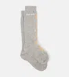 Miu Miu Wool And Cashmere-blend Socks In Grey