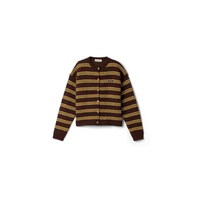 Miu Miu Wool And Cashmere Cardigan In Brown