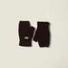 Miu Miu Wool And Cashmere Gloves In Brown