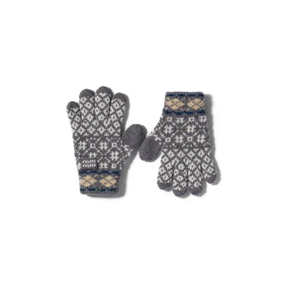 Miu Miu Wool And Cashmere Gloves In Gray