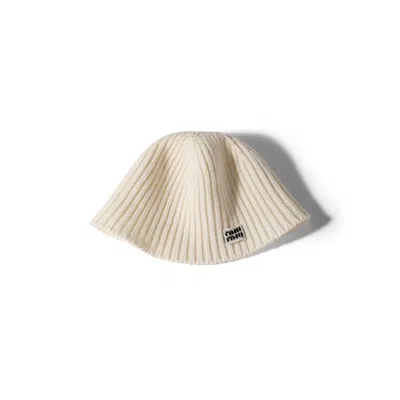 Miu Miu Wool And Cashmere Hat In White