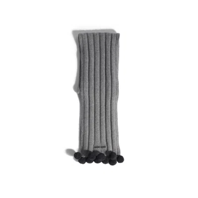 Miu Miu Wool And Cashmere Scarf In Gray