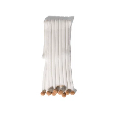 Miu Miu Wool And Cashmere Scarf In White