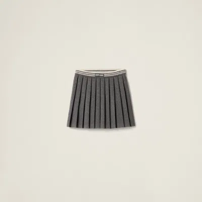MIU MIU WOOL AND CASHMERE SKIRT