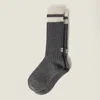 Miu Miu Wool And Cashmere Socks In Slate Gray