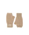 Miu Miu Wool And Mohair Gloves In Brown