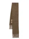 Miu Miu Wool And Mohair Scarf In Brown