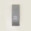 Miu Miu Wool And Mohair Scarf In Grey