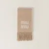 Miu Miu Wool And Mohair Scarf In Natural