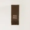 Miu Miu Wool And Mohair Scarf In Tobacco