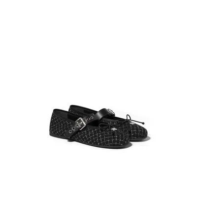 Miu Miu Wool Ballerinas In Black