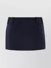 Miu Miu Wool Blend Mini Skirt With Belt Loops