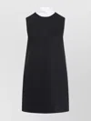 Miu Miu Wool Blend Pinstripe Midi Dress