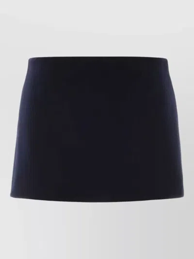 Miu Miu Wool Blend Reversible Mini Skirt Design In Blue