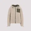 Miu Miu Wool Blouson Jacket In Neutral