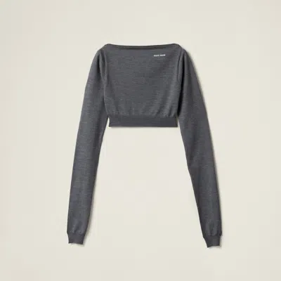 MIU MIU WOOL BOAT-NECK SWEATER