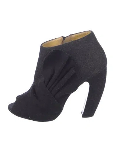 Pre-owned Miu Miu Wool Bow Accents Pumps In Blue