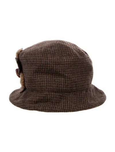 Pre-owned Miu Miu Wool Bucket Hat In Brown