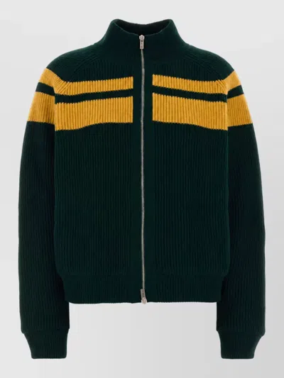 Miu Miu Wool Cardigan In Gray