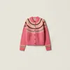 Miu Miu Wool Cardigan In Pink
