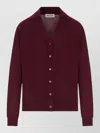 Miu Miu Wool Cardigan Polo Collar Straight Fit In Brown