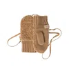 Miu Miu Wool, Cashmere And Shearling Mittens In Brown