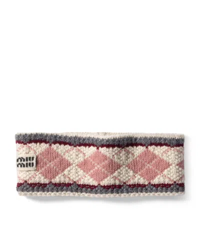 Miu Miu Wool-cashmere Headband In Neutral