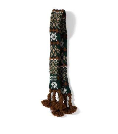 Miu Miu Wool-cashmere Knitted Bag Charm In Brown