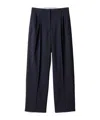 Miu Miu Wool Casual Pants In Blue