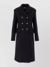 MIU MIU WOOL COAT WITH BACK SLIT AND DOUBLE-BREASTED DESIGN