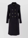 Miu Miu Double-breasted Cloth Coat In Black