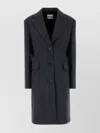 Miu Miu Wool Coat With Back Vent And Flap Pockets
