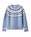Miu Miu Wool Crew-neck Sweater In Blue