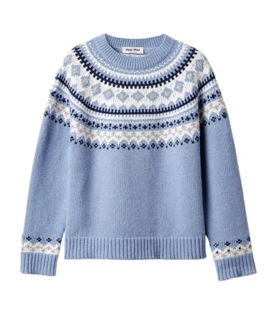 MIU MIU MIU MIU WOOL FAIR ISLE SWEATER