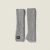 Miu Miu Wool Fingerless Gloves In Gray