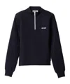 Miu Miu Wool Half-zipper Sweater In Blue